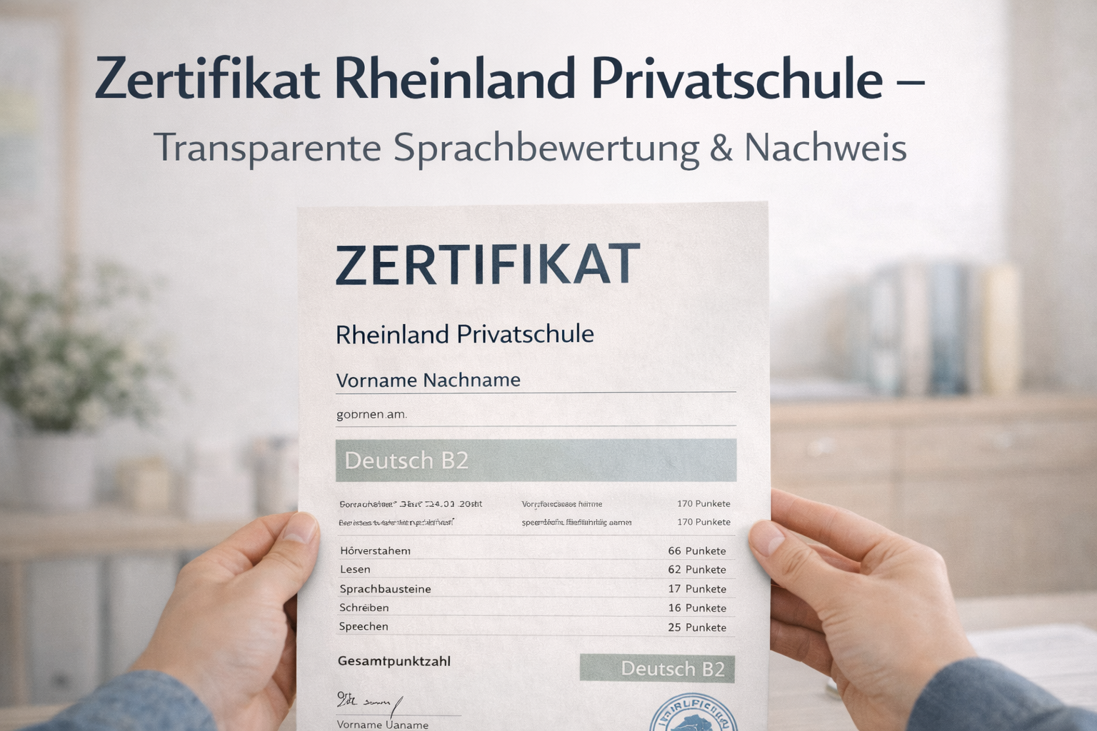 Zertifikat Rheinland Privatschule – Zusammensetzung, Bewertung und Bedeutung