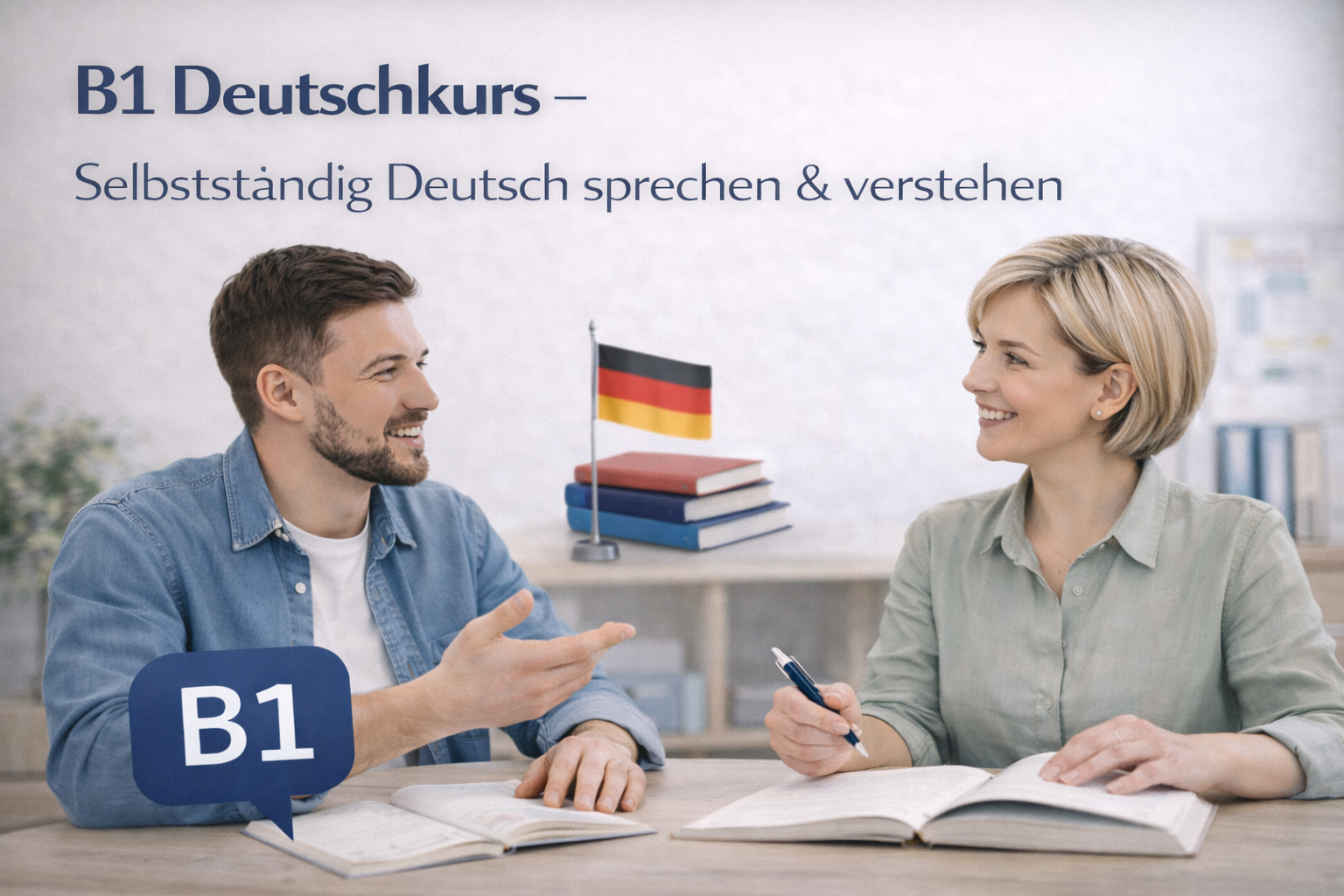 B1 Deutschkurs – Deutsch sicher, selbstständig und fließend anwenden