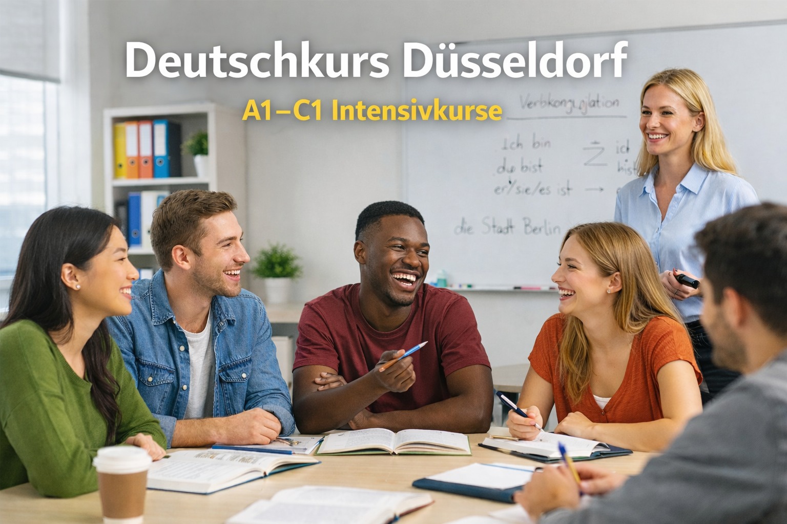 Deutschkurs in Düsseldorf (A1–C1) – Intensiv Deutsch lernen direkt am Hauptbahnhof